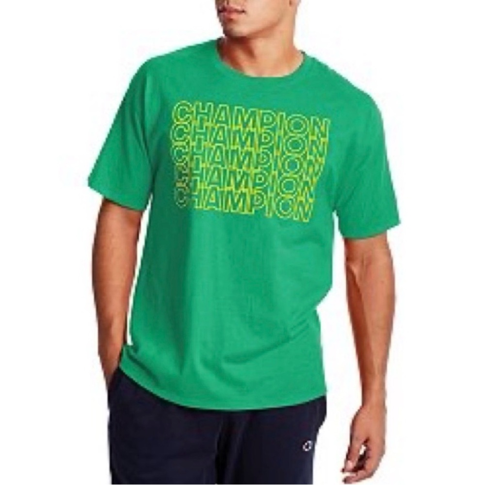 Champion Men's Green T-Shirt large
